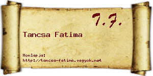 Tancsa Fatima névjegykártya